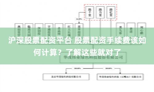 沪深股票配资平台 股票配资手续费该如何计算？了解这些就对了